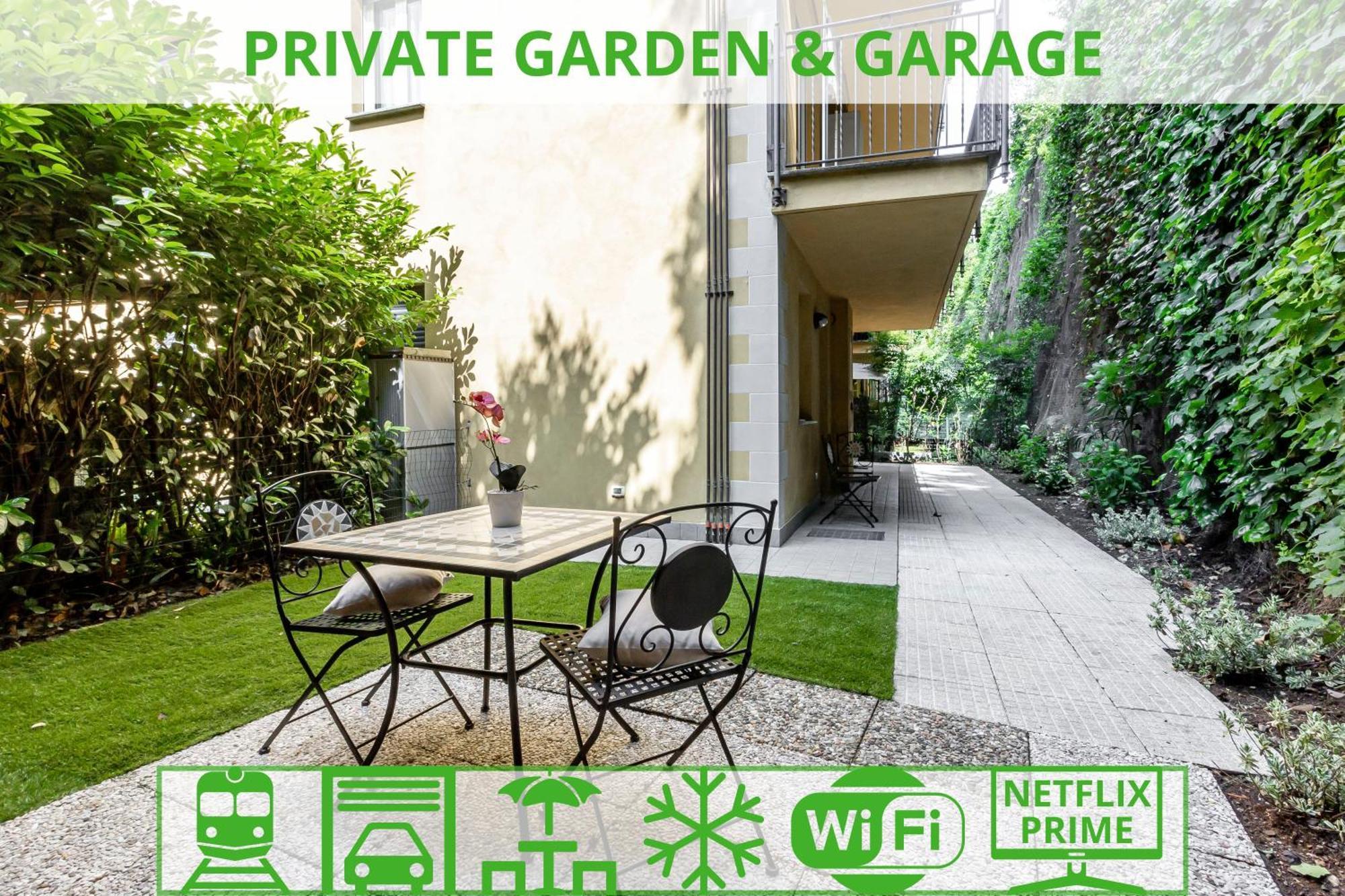 Private Garden & Garage - Self Check-In & Remote Access Apartment Como Exterior photo